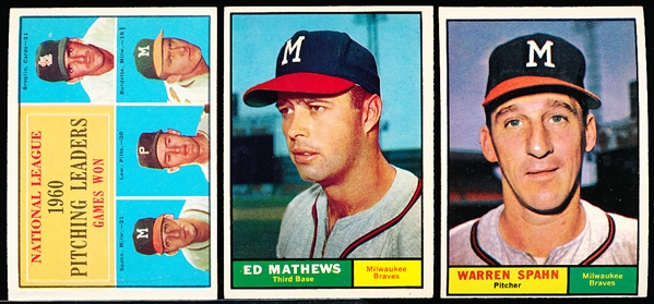 1961 Topps Bb- 3 Diff