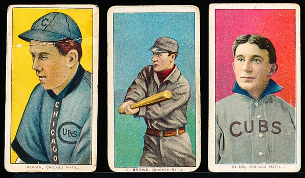 1909-11 T206 Bb- 3 Diff Chicago Cubs