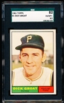 1961 Topps Baseball- #1 Dick Groat, Pirates- SGC 82 (Ex-Mt 6.5)