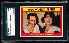 1961 Topps Baseball- #313 World Series Summary- SGC 84 NM 7