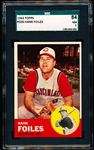 1963 Topps Baseball- #326 Hank Foiles, Reds- SGC 84 (NM 7)