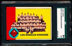 1963 Topps Baseball- #337 Los Angeles Dodgers Team- SGC 84 (NM 7)