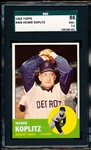 1963 Topps Baseball- #406 Howie Koplitz, Tigers- SGC 86 (NM+ 7.5)