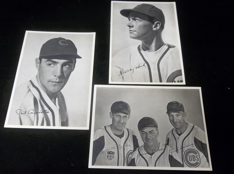 1939-44 Chicago Cubs- Team Issued Photos- 19 Diff