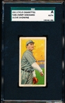 1911 T206 Bb- Sheckard, Chicago Natl (Glove Showing)- SGC A (Auth)- CYCLE 460 Back! 