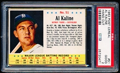 1963 Post Cereal Bb- #51 Al Kaline, Tigers- PSA Good 2 