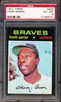 1971 Topps Baseball- #400 Hank Aaron, Braves- PSA Ex-Mt 6 