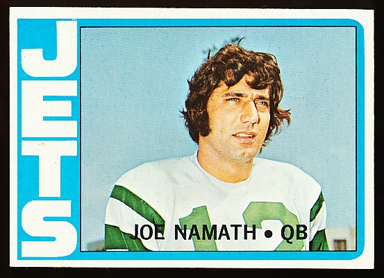 1972 Topps Fb- #100 Joe Namath, Jets