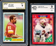 Three Football Graded Cards