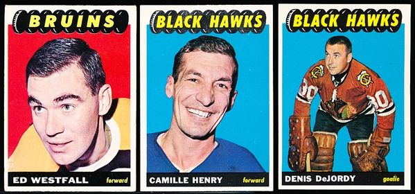 1965-66 Topps Hockey- 3 cards