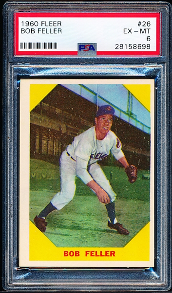 1960 Fleer Baseball Greats- #26 Bob Feller- PSA Ex-Mt 6