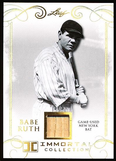 Lot Detail 2017 Leaf Babe Ruth Immortal Collection Immortal