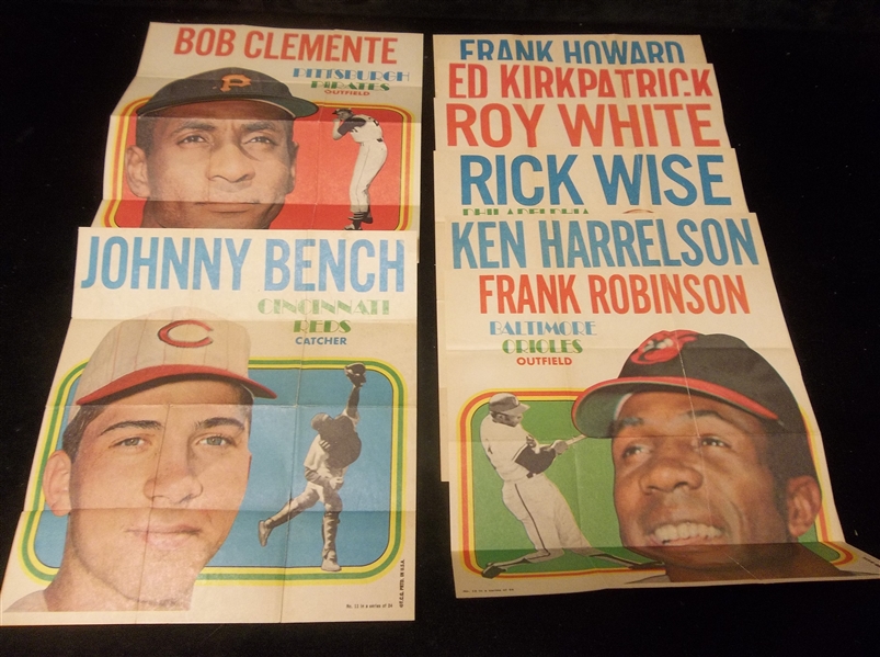 1970 Topps Baseball Posters- 8 Diff