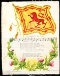 1910’s Nebo Cigarettes “National Anthem” 5-7/8” x 7-1/4” Scotland Large Tobacco Silk Premium