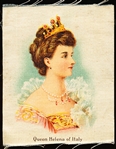 1910’s Nebo Cigarettes Queen Helena of Italy 3-1/4” x 4” Tobacco Silk