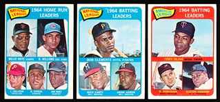 1965 Topps Baseball- 3 Diff Leaders