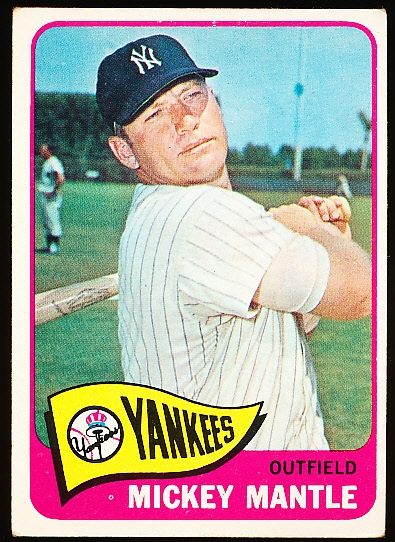 1965 Topps Baseball- #350 Mickey Mantle, Yankees