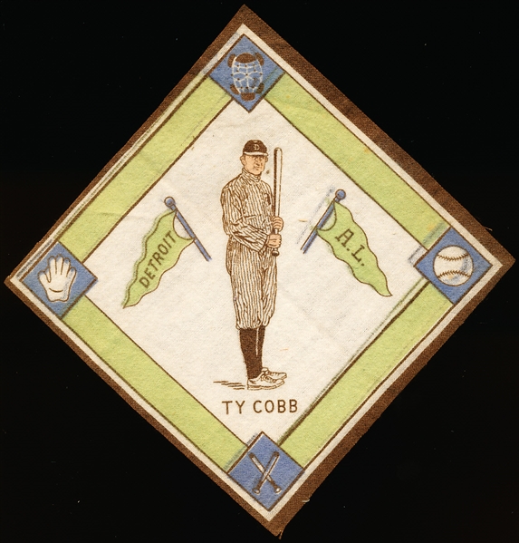 1914 B18 Baseball Blanket- Ty Cobb, Detroit- White infield version!