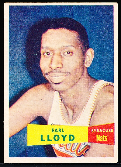 1957-58 Topps Basketball- #54 Earl Lloyd RC, Syracuse- “The Jackie Robinson” of the NBA