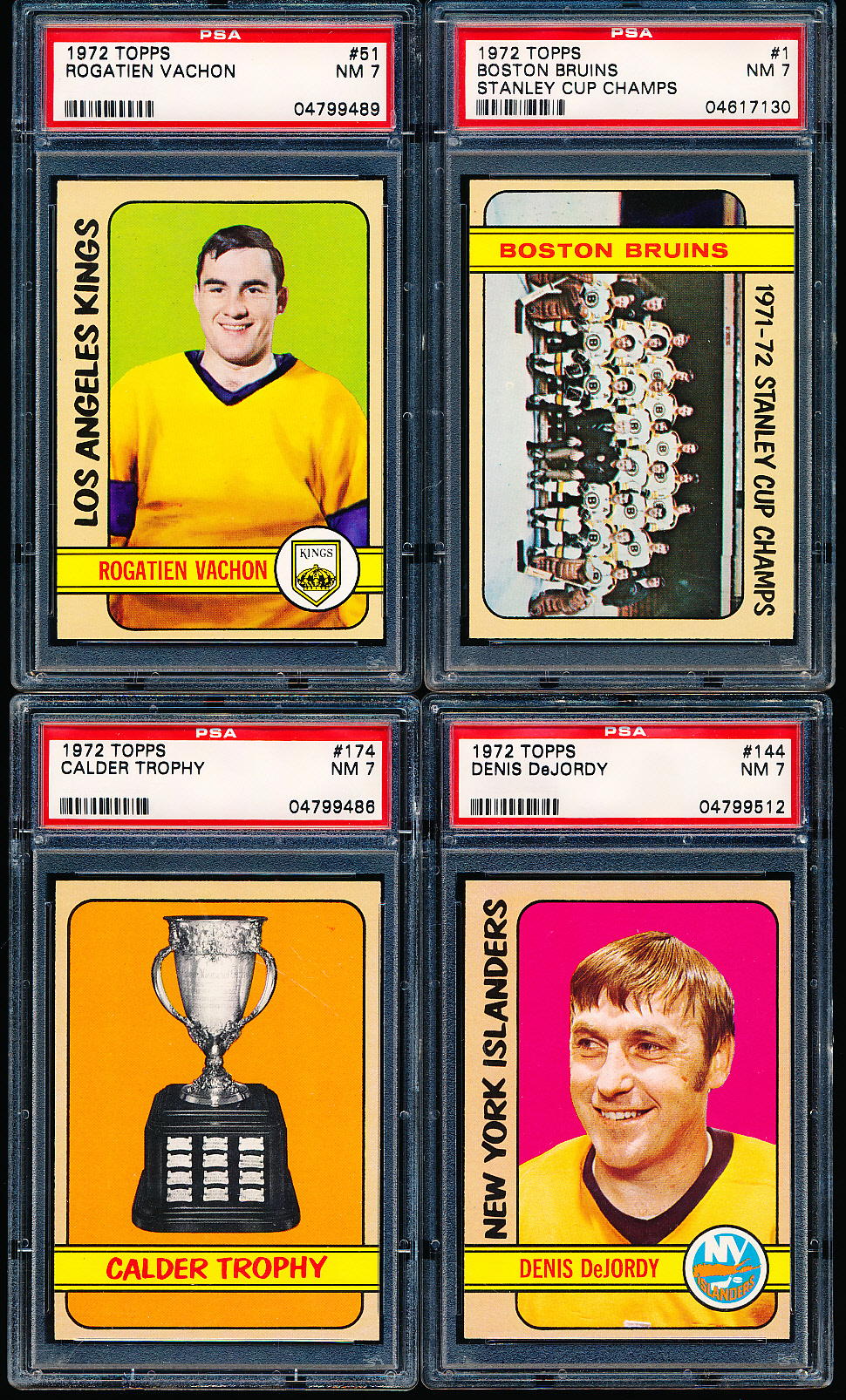 Lot Detail - 1972-73 Topps Hockey- 4 Diff. Cards Graded PSA Near Mint 7