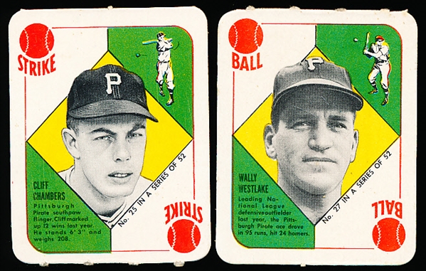 1951 Topps Bb Red Backs- 2 Diff Pirates