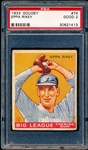 1933 Goudey Baseball- #74 Eppa Rixey, Reds- PSA Good 2