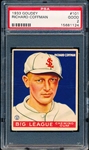 1933 Goudey Baseball- #101 Richard Coffman, Browns- PSA Good 2