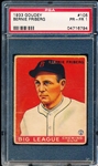 1933 Goudey Baseball- #105 Bernie Friberg, Red Sox- PSA PR-FR 1