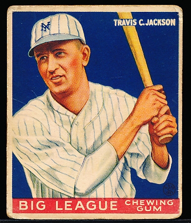 1933 Goudey Baseball- #102 Travis Jackson, Giants
