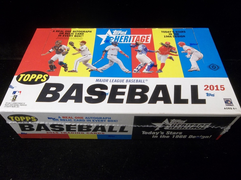 2015 Topps Heritage Baseball (1966 Style)- 1 Unopened Hobby Box