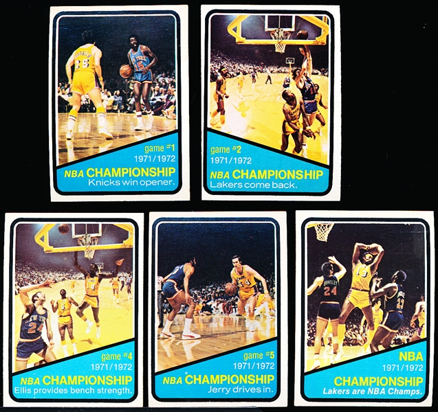 1972-73 Topps Bskbl.- 10 Diff. NBA/ABA Championship Series Cards