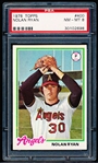 1978 Topps Baseball- #400 Nolan Ryan, Angels- PSA NM-Mt 8