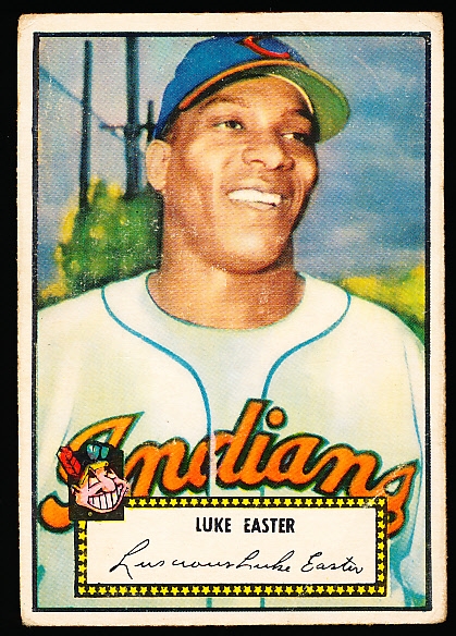 1952 Topps Bb- #24 Luke Easter, Cleveland- Red Back.