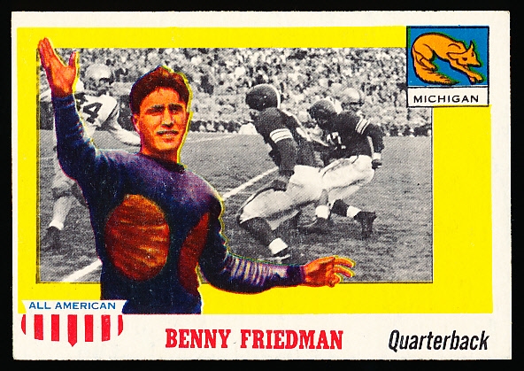 1955 Topps Fb All American- #64 Bennie Friedman, Michigan