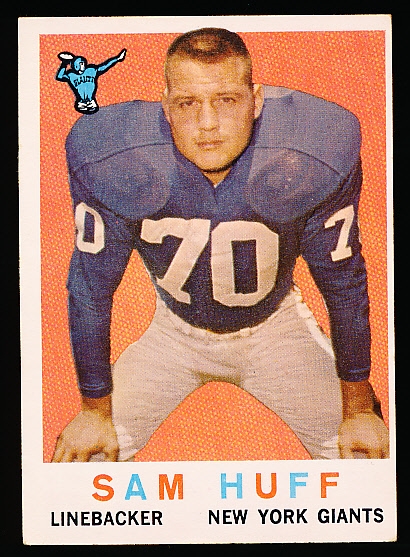1959 Topps Fb- #51 Sam Huff RC, Giants