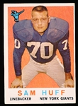1959 Topps Fb- #51 Sam Huff RC, Giants