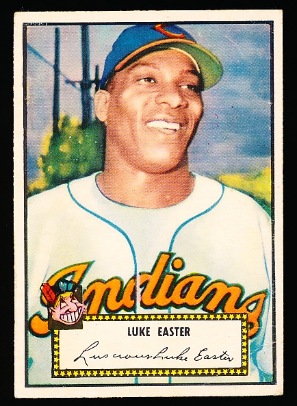 1952 Topps Baseball- #24 Luke Easter, Cleveland- Red Back
