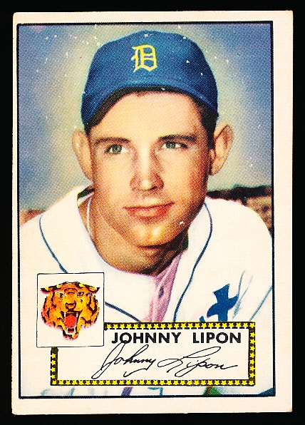 1952 Topps Baseball- #89 John Lipon, Tigers