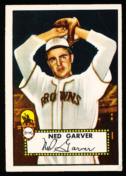 1952 Topps Baseball- #212 Ned Garver, Browns