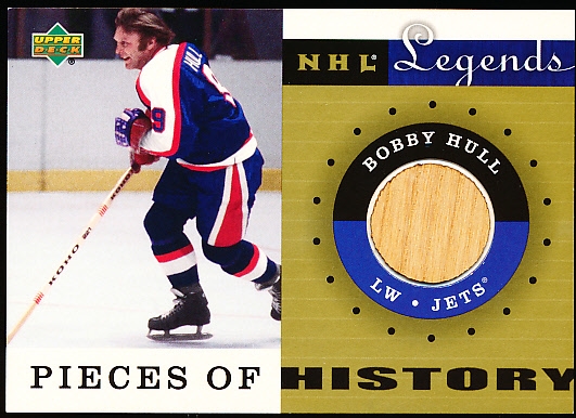 2001-02 Upper Deck Legends Hockey- “Pieces of History Sticks”- #PH-BH Bobby Hull, Jets