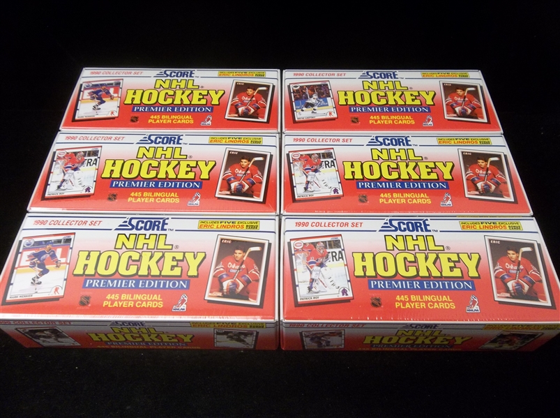 1990-91 Score Hockey Canadian- 6 Complete Factory Sets of 445 Cards