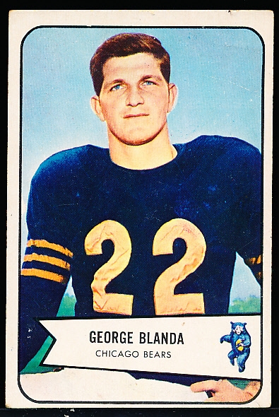 1954 Bowman Fb- #23 George Blanda, Bears