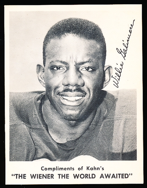 1963 Kahn’s Ftbl.- Willie Galimore, Bears