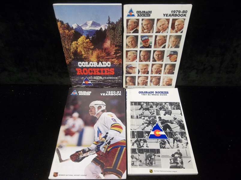 Colorado Rockies 1978-1982 NHL Hockey Media Guides/Yearbooks- 4 Diff