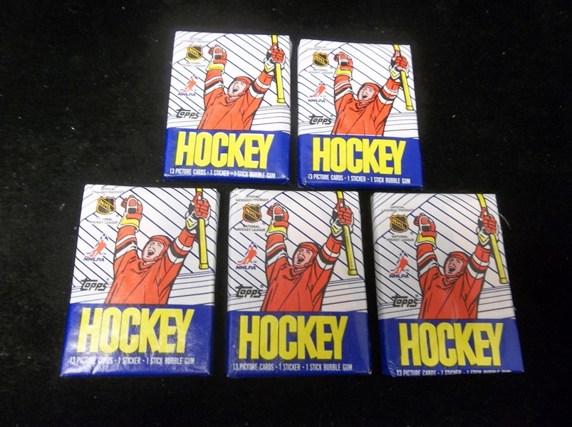 1988-89 Topps Hockey- Five Unopened Wax Packs