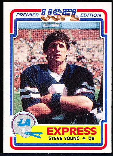 1984 Topps USFL Ftbl. #52 Steve Young XRC, Express