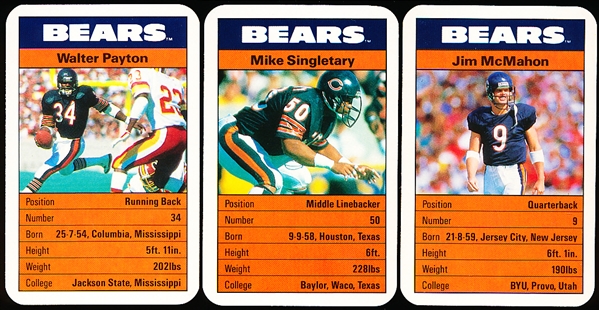 1987 Ace Fact Pack Chicago Bears Ftbl.- 1 Complete Set of 33 Cards