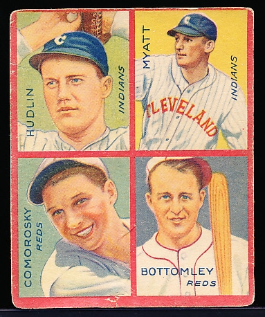 1935 Goudey Bb “4 in 1”- Bottomley/ Comorosky/ Hudlin/ Myatt