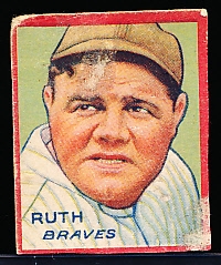 1935 Goudey Bb- “4 in 1”- Single (Cut) Card- Babe Ruth, Braves