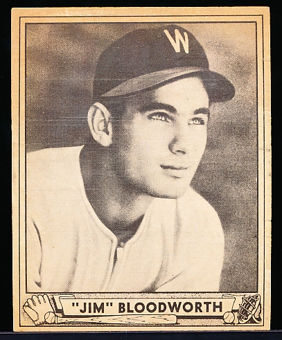 1940 Playball Bb- Hi#- #189 Jim Bloodworth, Washington